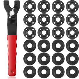 Hicarer 25 Pcs Angle Grinder Nut Angle Grinder Wrench Kit 5/8"-11 Flange Metal Lock Nut Wrench Compatible with Dewalt/Makita/Bosch/Hitachi/Metabo (Red)