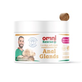 Omni Anal Glands Dog Supplements - Vet Grade One-a-Day Supplement with Psyllium Husk & Apple Pectin - Daily Soft Chew Dog Treat for Full, Blocked or Odorous Glands, 30 Servings, Large Dog 35+ Kg