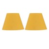 Set of 2 Ochre Fabric Table Lamp Shades, Lampshade for