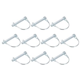 sourcing map 10Pcs 3/8" Dia Trailer Coupler Pin, 2-3/4" Long Coupler Pin Shaft Locking Pin, Round Pto Pin for Farm Trailers and Garden