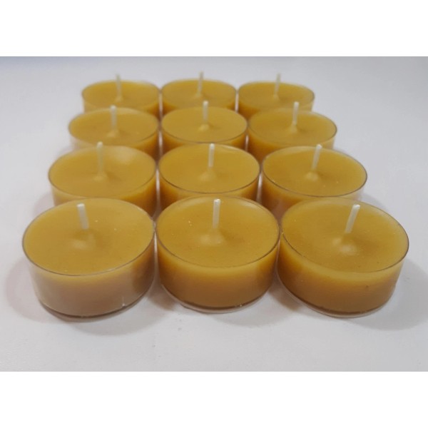 Handmade 100% Beeswax Tealight Candles Bulk USA Honey Tea Lights
