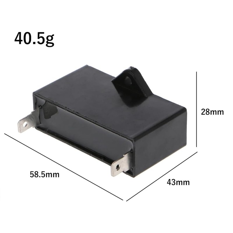 Audiofan Starting Capacitor CBB61 10UF 350V Product Size 58.5mm x