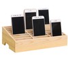 XICHENGSHIDAI Wooden Cell Phone Holder Mobile Phone Storage Box Desktop