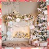 10.27 FT Macaron Wooden Bead Christmas Garland with Felt Candy