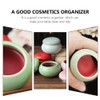 Beaupretty 3pcs Empty Ceramic Lip Balm Rouge Pot Jars with
