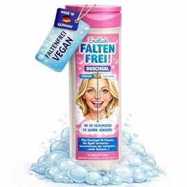 Wrinkle-Free Shower Gel 300 ml - Funny Gift for Women with Humour - Funny Gift Idea for Girlfriend, Sister & Birthday (Vegan)