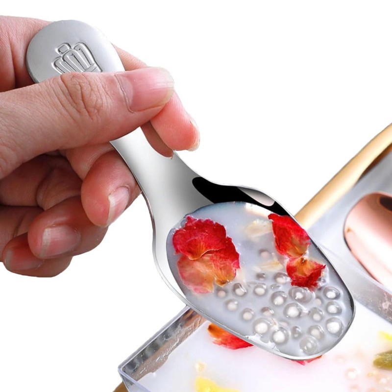 Small Dessert Spoon Stainless Steel Mini Spoons Short Handle Spoons