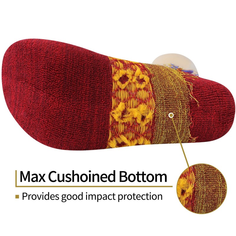 BIOAUM Men's Athletic Socks Size 10-13 - 6 Pairs Cotton