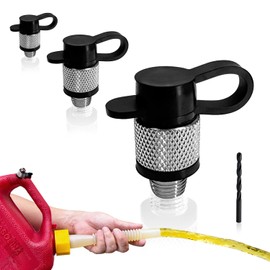 ZOOYL Gas Can Vent: 10-Second Easy Install, Fast Fuel Flow, 3-Pack, Durable Stainless Steel, Universal Fit, Bonus Silicone Cap Attachment