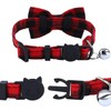 ADXCO 4 Pack Plaid Cat Collars with Bow Tie, Quick
