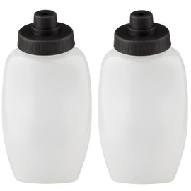 Fitletic Running Water Bottle Pair 6 Oz Black Cap | Replacement Bottle | Hydration Bottle | RB06-01