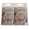 Twin pack 50cm fluorocarbon carp Leaders Carp safety lead Clips