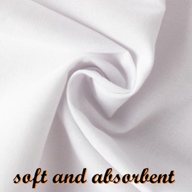 Handkerchiefs for men,Pure Cotton Soft white Handkerchieves