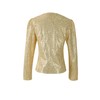 CARUHIF Women's Sequin Jacket Button Long Sleeve Casual Party Sparkle