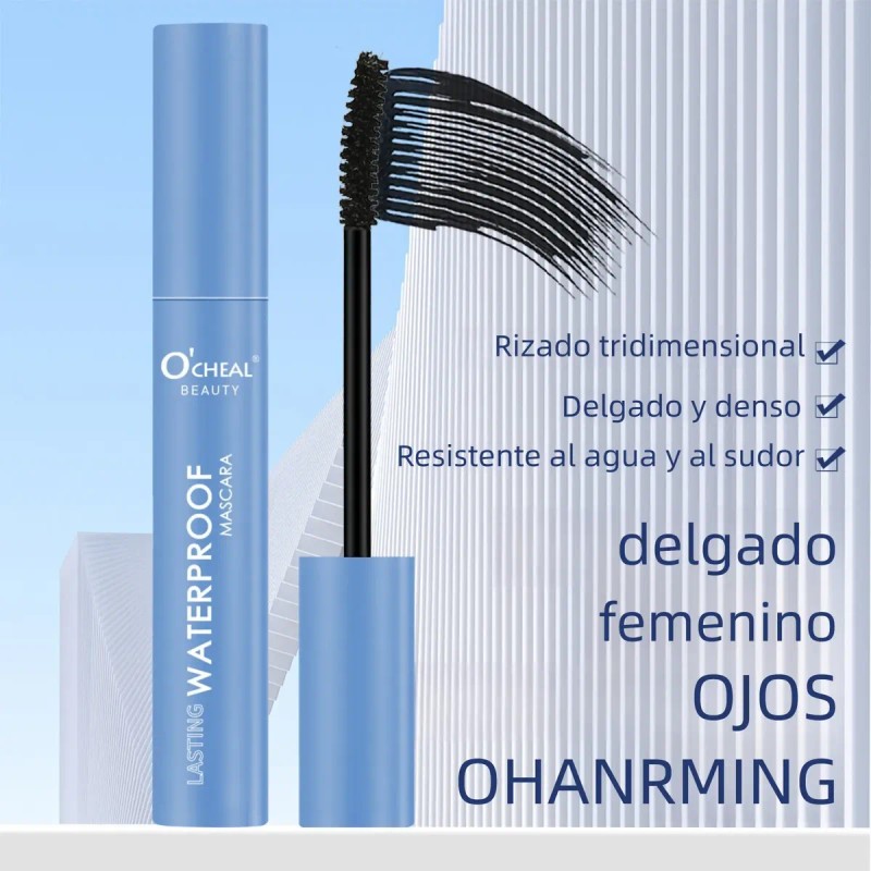 Máscara De Pestañas Waterproof Negro Rizado 12h 6g 2pzs