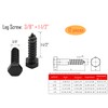 LBY 12pcs Lag Screws, 3/8" x 1-1/2" Hex Head Lag
