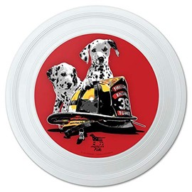 GRAPHICS & MORE Dalmatian Dogs Firefighter Fire Helmet Novelty 9" Flying Disc
