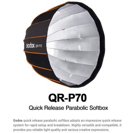 GODOX QR-P90 Soft Box 35.5"/90cm Quick Release Parabolic Softbox + Honeycomb Grid for Bowens Mount Studio Flash,Studio Flash Umbrella Diffuser(Godox QR-P90+ Honeycomb Grid)