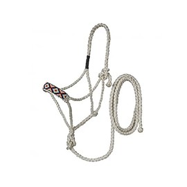 Tough-1 50-9875 Beaded Mule Tape Halter w/Lead Diamond Horse