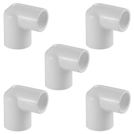 Lesso America 406 Series PVC Pipe Fitting - 90°Reducing Elbow - Schedule 40 (White) - 3/4×1/2" (SOC x SOC) / High-Flow Capacity/Plumbing, Irrigation, Pool, Spa/NSF Certified (406-101) (5 Pack)