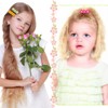 13PCS Daisy Flower Little Girl Hair Clips,Plush Flower Hairpin, Baby