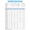 Hexagon Head Bolts With Shank M8X60 (Pack of 10) Hex