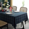 ZIQINPSQ Dining Room Rectangle Fabric Tablecloth, British Style Plaid Print
