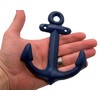 Wowser Nautical Cast Iron Ship Anchor Wall Hooks, 6 Inches,