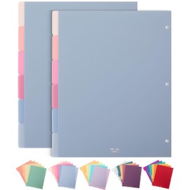 Mr. Pen- Binder Dividers, 6 Tab Dividers, Pack of 2 Sets (12 Dividers Total), Dividers, Plastic Dividers for 3 Ring Binder, Binder Dividers with Tabs, Binder Tabs, 3 Ring Binder Dividers
