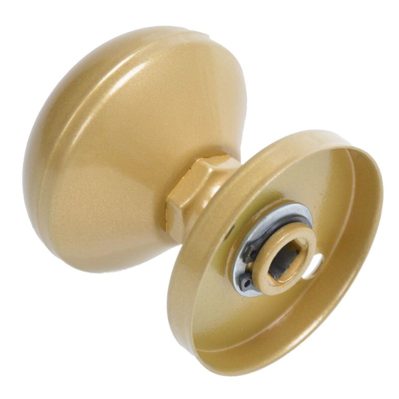 Aqbau Door Knob with Rosette Round Two-Piece Gold | Round