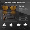 LVIOE Night Driving Glasses for Women Polarized Anti Glare Yellow