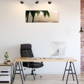 Fine Art Canvas Misty Palms IV Canvas Wall Decor by Artist Dennis Frates for Living Room, Bedroom, Bathroom, Kitchen, Office, Bar, Dining & Guest Room - Ready to Hang - 50 in x 18 in