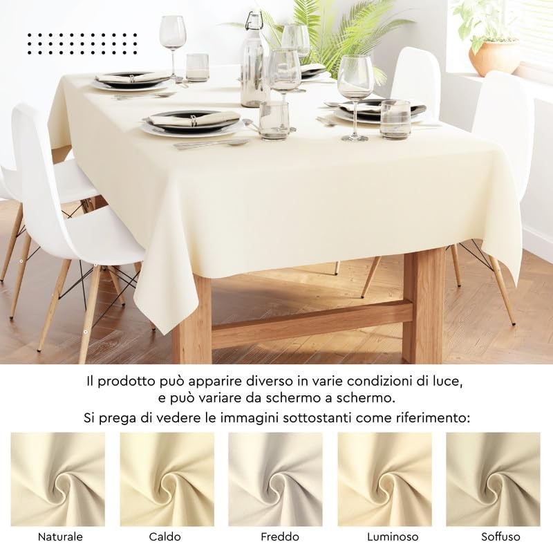 Encasa Cotton Canvas Tablecloth | Deep Red Plain | Rectangle