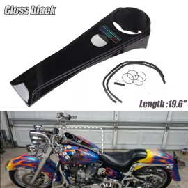 Unbranded Black 19.6" Long Rider Style Dash Panel For Harley Heritage Softail Fatboy FLSTF