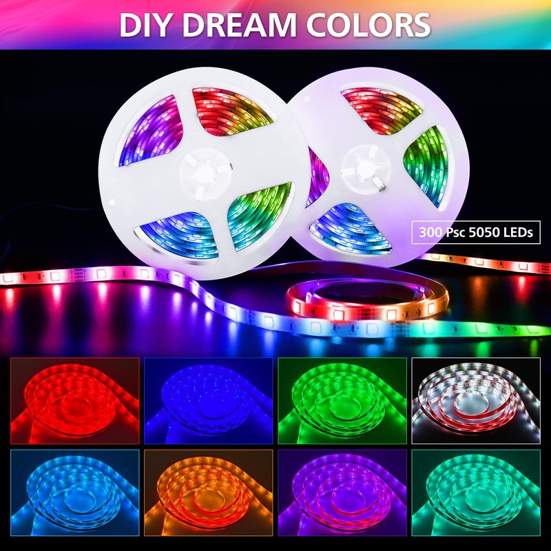 EK ENNOKING LED Boat Strip Light, 32.8 FT Marine RGB