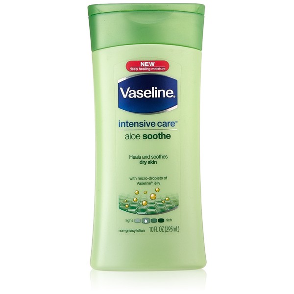 Vaseline Intensive Care Lotion 10 Ounce Aloe Soothe (Dry Skin), 10 Fl Oz (Pack of 3)