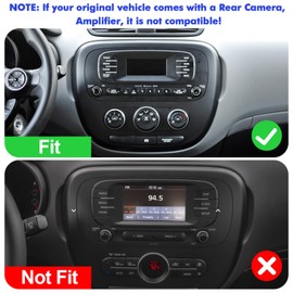 4+64G Android 13 Double Din Car Stereo for Kia Soul 2014-2019 with 9 Inch Touchscreen Radio Built-in Wireless Carplay/Android Auto/GPS/Bluetooth/FM/AUX-in/Steering Wheel Controls/Backup Camera