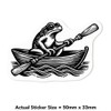 4 x Small 50mm 'Frog in A Rowing Boat' Transparent/Clear