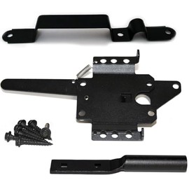Ozco 56664 Standard Gate Latch w/Handle, Black Galvanized Steel (1 per pack)