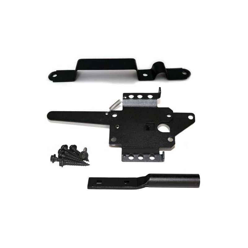 Ozco 56664 Standard Gate Latch w/Handle, Black Galvanized Steel (1