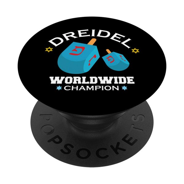 Dreidel Worldwide Champion Funny Hanukkah Game PopSockets Grip and Stand