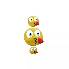 CK Products Emoji Kiss Chocolate Candy Clear Plastic Sheet Mold, Soap, Plaster, Cookies