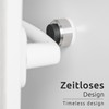 ECENCE Door Stop, Wall Stainless Steel, 2 x Wall Buffers,