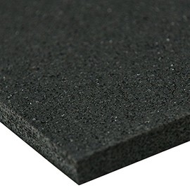 Small Parts 33-008-187-012-012 Recycled Rubber Sheet, 60 Shore A, Black, Smooth Finish, No Backing, 0.187" Thickness, 12" Width, 12" Length