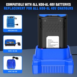 Mini 2A Rapid for Kobalt 40V Battery Charger, for Kobalt 40V Max Battery KB440-03 KB2540C-06 KB640-03 KB240-06 KB640-06 KB245-06 ‎KRC40-06 KB440C-06 KRC60 KRC40-06 KB240-06