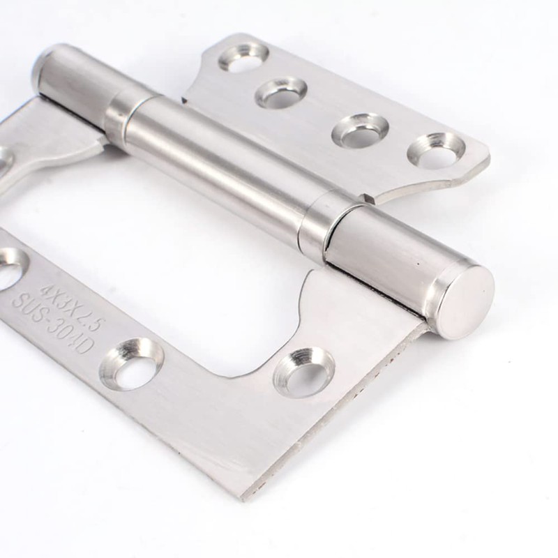 Stainless Steel Hinges, Small Flush Door Hinges with Screws, Smooth
