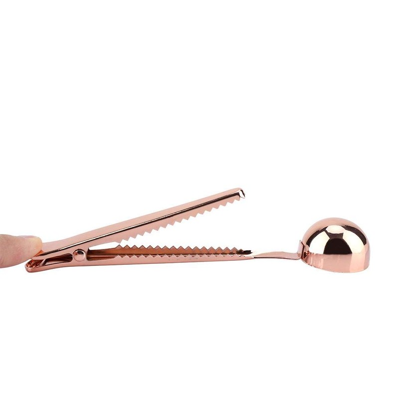 TOPINCN Cucharas de medir de Oro Rosa/Cuchara de café Manija