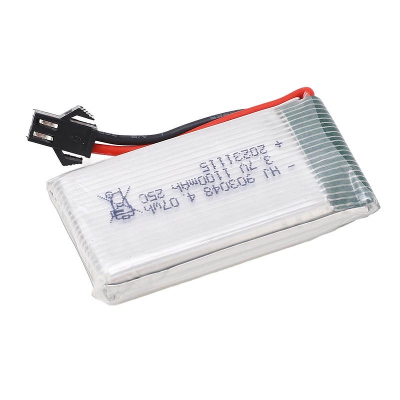 RC Aircraft Lithium Battery 3.7V 1100mAh with SM Black Plug