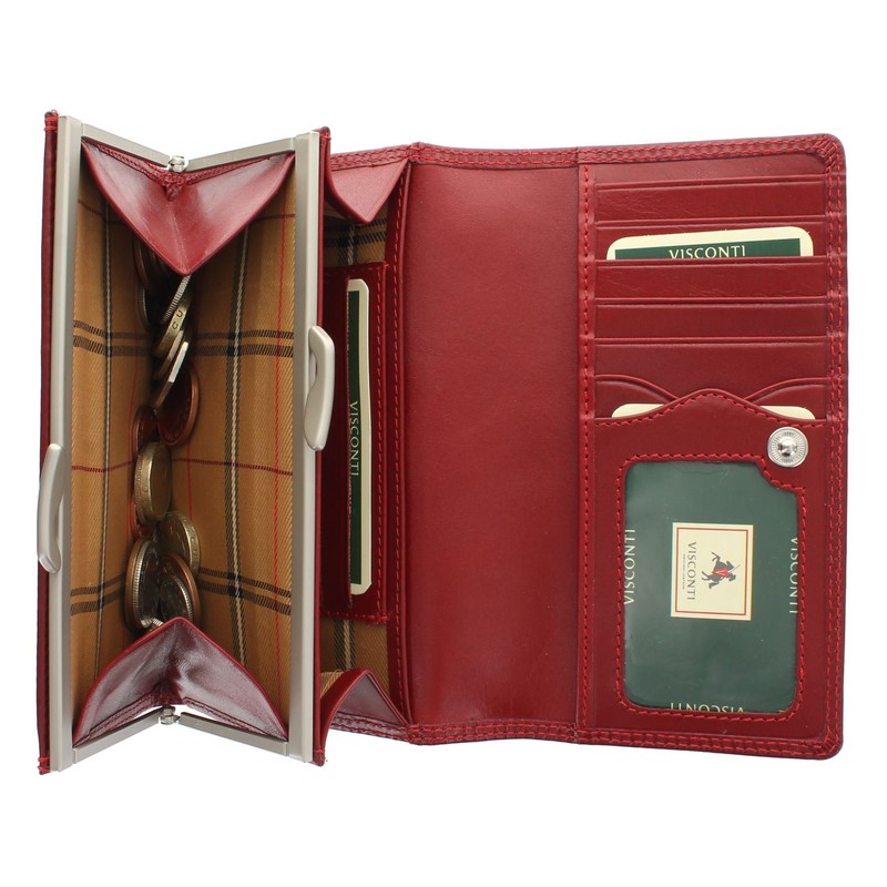 Visconti Monza Collection MARIA Vegetable Tanned Ladies Leather Clip Purse
