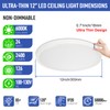 SunRider LED Flush Mount Ceiling Light Fixture, 6000K Cool White,